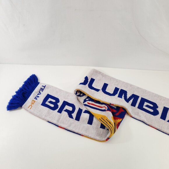 Team BC British Columbia Soccer Scarf First Nations Salmon Fish Design Ruffneck - Picture 5 of 9